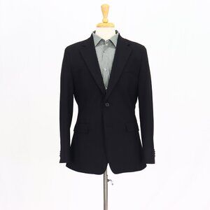 Banana Republic 40R Black Solid 2-Button Sport Coat Blazer Jacket T228